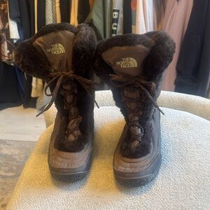 The North Face Dark Brown Fur Boots